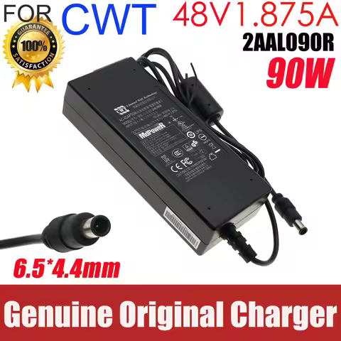 Genuine CWT 2AAL090R 48V 1.875A 90W AC Adapter Charger For DAHUA POE Network Hard Disk Video Recorde
