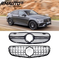 RMAUTO AMG GT สไตล์รถด้านหน้ากันชน Grille Racing Grill สำหรับ Mercedes Benz GLC Class X253 2020ใหม่