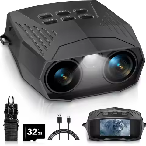 Night Vision Goggles for Adults, 5K HD 60MP Night Vision Binoculars with 3" Large Screen, 10X Digita