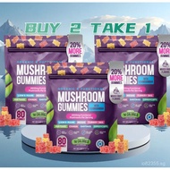 READY STOCK  BUY 2 TAKE 1  Mushroom Mixed Fruit Gummies  1 bag of 80 capsules 4I0L