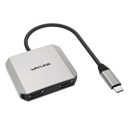 WAVLINK USB Hub 3-in-1 Type C To Dual HDMI 4K Adapter Dual Monitor For Laptop Mac Pro/Air Desktop PC