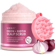 Scalp Scrub, Onion Scalp Exfoliator Shampoo, 2-in-1 Scalp  with Biotin, Hair  to Clarify and Remove 