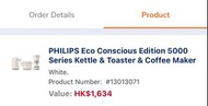 PHILIPS Eco Conscious Edition 5000 Series Kettle &amp; Toaster &amp; Coffee Maker