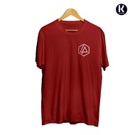 t-shirt logo linkin park baju kaos distro pria wanita original - maroon xl