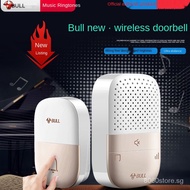 【Ready stock】 Wireless door bell Outdoor doorbell Battery door bell Bull doorbell wireless home self-generating ultra-long distance elderly pager waterproof electronic remote control music doorbell