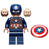 Original Lego Marvel Super Heroes - Captain America (Dark Blue Suit, Helmet) 76189 76260 76314 76323