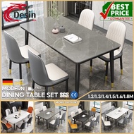 ZCM Dining Table Marble Slate Dining Table Household Small Apartment Dining Table And Chair Combination Set