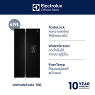 (ส่งฟรี/ไม่ติดตั้ง) Electrolux ตู้เย็น Side by Side ความจุสุทธิ 619 ลิตร (21.8 คิวบิกฟุต) รุ่น ESE66