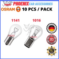 10 PCS 【Osram】1BOX 100% Osram Halogen Light Car BRAKE Bulb Made in Germany 12V 1016 1141 orange 12V 