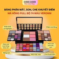 Full professional Makeup set: Eyeshadow, blush, concealer, bronzer, highlight, lipstick Full Makeup 