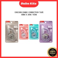 Unicorn Jumbo Correction Tape 5mm x 30m / 60m [NON-Toxic]