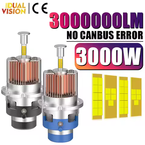Dualvision 3000000LM 3000W D2S D4S D1S D3S 1:1 LED Headlights Bulb HID D2R D4R Replaceable Kit Xeon 