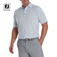 FootJoy FJ ProDry Performance Raker Print Lisle Self Collar Mens Golf Shirts เสื้อแขนสั้น ชุดกอล์ฟ ส