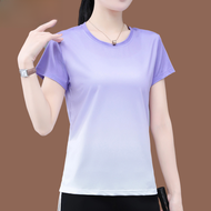 เสื้อยืดแขนสั้นผ้าไหมน้ำแข็งแห้งเร็ว TUCANO สำหรับผู้หญิง ฤดูร้อน 2024 ลำลอง เสื้อผ้ากีฬาวิ่ง คอตั้ง