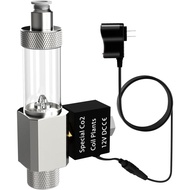 FZONE All-in-One CO₂ Solenoid Valve with Bubble Counter for CO₂ Aquarium System, Screw Connection
