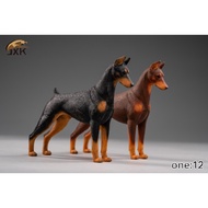 [That Model] JXK Small 1: 12 Doberman Police Dog Model Doll Animal Pet Toy Birthday Gift