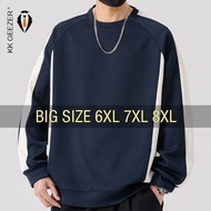 Men Sweatshirts Hoodie Black Oversized 6XL 7XL 8XL Plus Size Long Sleeve Tops Pants Suit Pocket Jogg