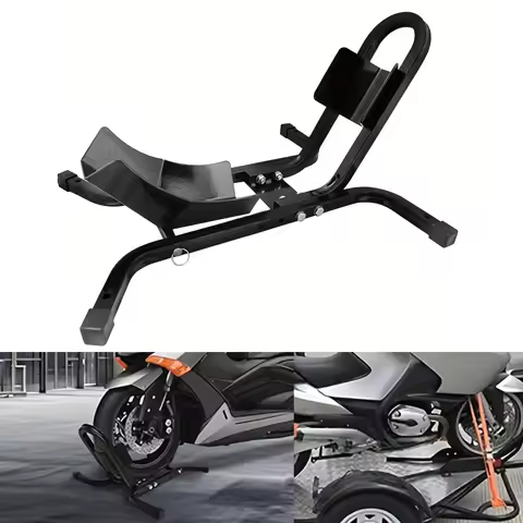 1500 Lbs Heavy Duty Motorcycle Adjustable Front Tire Chock Wheel Stand for 17"-21" Wheels High-Grade