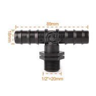 1/2" to 20 mm Male Tee Connector 1/2" Male Tee Connector to 20 mm Hose