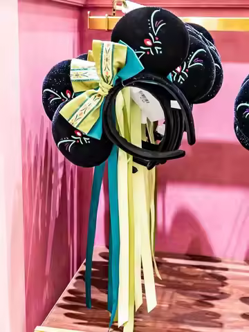 2025 Disney Mickey Mouse Headband Disneyland New Speed Silver Nimbus PU Leather Headwear Children Gi