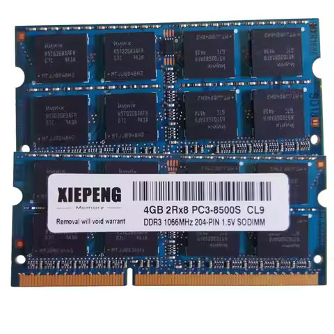 Laptop Memory 8GB 2Rx8 PC3-8500S RAM DDR3 4G 1066 MHz 2gb pc3 8500 for MacBookPro5,1 6,2 A1286 A1297