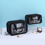 PTT Tas Kosmetik Transparant WASHBAG Pouch Travel Make Up Bag Organizer Dompet Kosmetik Toiletry Wat