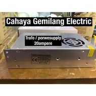 Trans Former Powersupply 12Volt 12V 20Ampere 20A Adapter Transformer Travo Dc12V Dc12Volt