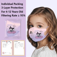 【Individual Packing】100pcs 3D / KF94 / KN95 Kids Cartoon Disposable Face Mask Baby Mask  Boy/Girl 3D