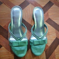 COOL NAILEFASHION WOMEN'S 5 CM GEM RIBBON HEEL SANDALS 01