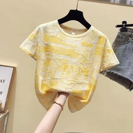 Womens T-shirt 2024 Summer New Versatile Slimming Fashion Loose Casual Top
