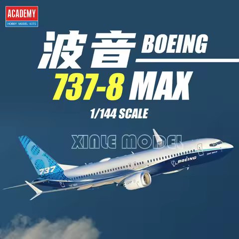 Academy Plastic Assembled Aircraft Model Kit 12646 Boeing 737-8 MAX 1/144