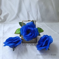 Bunga Mawar Artificial Bunga Plastik Dekorasi Lamaran Hantaran - Biru