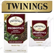 ⭐ Twinings ⭐ Probiotics English Breakfast Tea ชาดำ ทไวนิงส์ โปรไบโอติก สูตรเพื่อสุขภาพ Superblends Collection แบบกล่อง18ซอง ชาอังกฤษ นำเข้าจากต่างประเทศ