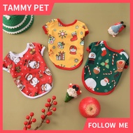 Pet Christmas Vest Dog Cat Short Sleeve Breathable Teddy Puppy Vest is Suitable For Holiday Clothes