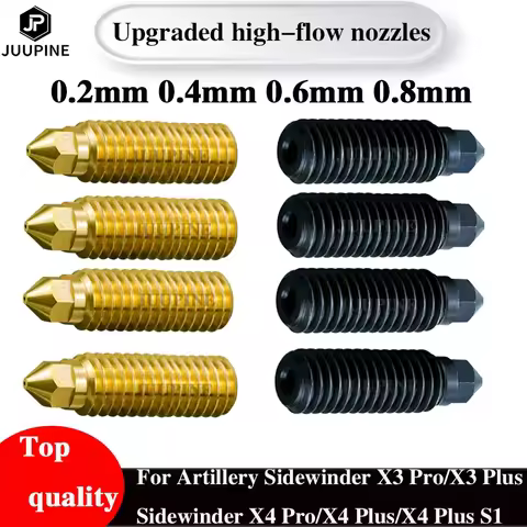 1-10 Pcs Upgrade Volcano Nozzles For Artillery Sidewinder X3 X4 Plus/Pro/X4 Plus S1 0.4mm High Quali