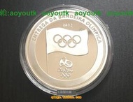 2016年巴西裡約奧運會交接旂幟 鍍銀紀念章 紀念幣#錢幣#紙幣#外幣