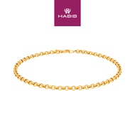 HABIB Oro Italia 916 Yellow Gold Anklet GA60291023 (22K Gold)
