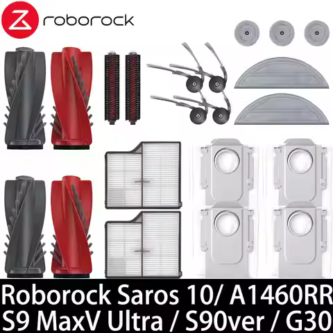 Roborock Saros 10/ A1460RR/ S9 MaxV Ultra / S90ver / G30 Vacuum Parts Main Roller Side Brush HEPA Fi