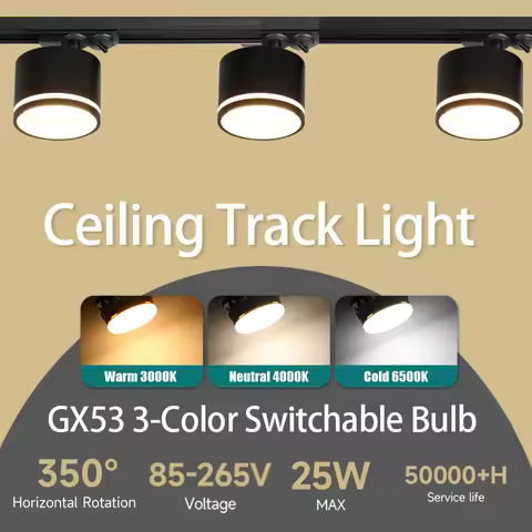 Led Spot GX53 Ceiling Lamp Indoor Decor Track Light Rotatable Spotlight For Living Room Bedroom Stor