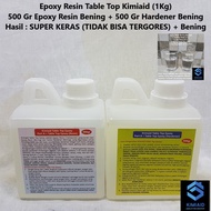 Epoxy Resin Table Top - 1 Kg - Epoxy Resin Clear - Resin Meja - Sticker Timbul - Glanzer - Kerajina