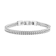Men’s Stainless Steel Double Franco Chain Bracelet with Extension