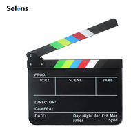 Selens Director Video Scene Clapperboard Clapper Board Acrylic Dry Erase Director TV Movie Film Acti