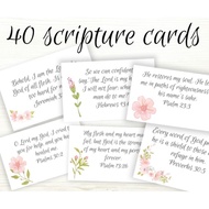 40 pc different designs big words Bible verse cards