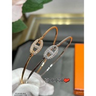 [Real Shot] s925 Sterling Silver Thin Version Pig Nose Bracelet Diamond 0I2O