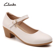 Clarks รองเท้าผู้หญิง รุ่น Womens Emily2 Mabel Black Leather 8WDF1581 - สีเบจ รองเท้าหนังแท้ รองเท้าทางการ รองเท้าแบบสวม ฮัชพัพพี่ส์ Boat Pumps Shoes