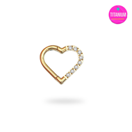 CZ Heart Clicker Hoop (1ชิ้น)