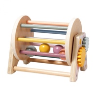 Wooden Rainbow Spinning Toy Drum | Baby Toy 3 Months - 2 Years Old + | Educational Toys for Early De