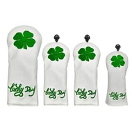 Golf Club Cover Four Leaf Clover No. 135 Small Chicken Leg Wooden Club Cover Iron Wood Club Ball Hea
