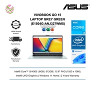 Asus VivoBook Go 15 E1504G-ANJ327WMS 15.6'' FHD Laptop Grey Green ( i3-N305, 8GB, 512GB SSD, Intel, 