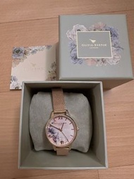 Olivia Burton 水彩花卉米蘭錶帶手錶